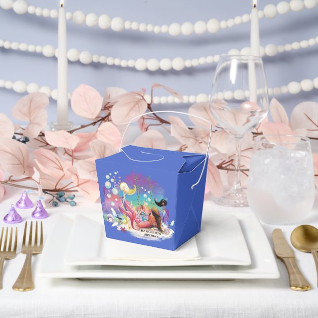 Unter der Meerjungfrau Ozean Lila Türkis Geschenkschachtel (Hochzeit)