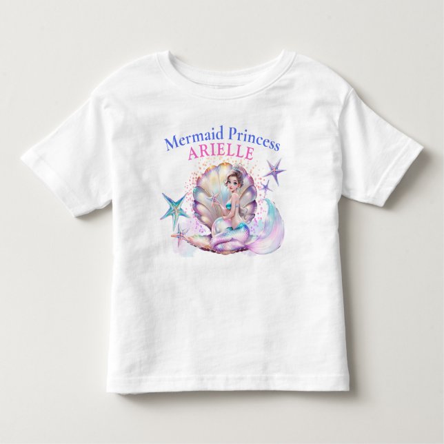 Unter der Meerjungfrau Prinzessin Birthday Kleinkind T-shirt (Vorderseite)
