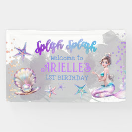 Unter der Meerjungfrau Schwimmbad Party Girl Birth Banner