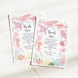 Unter der Meerjungfrauendusche Dankeskarte