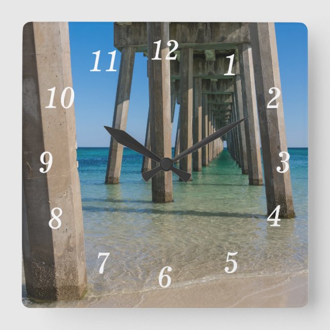 Unter der Pensacola Beach Pier Wall Uhr (Vorderseite)