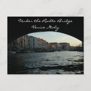 Unter der Rialto-Brücke Venedig Italien Postkarte