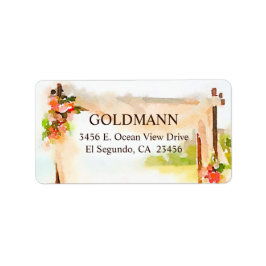 Unter der Rücksendeadresse von Chuppah Adressaufkleber