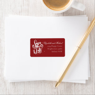 Unter der Save the Date von Mistletoe Adressaufkleber