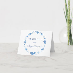 Unter der Sea Baby Dusche danke Ihnen Hinweis Kart