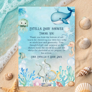Unter der Sea Baby Dusche danke Ihnen Karten