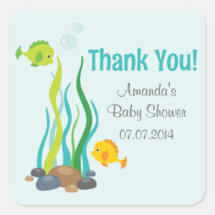 Unter der Sea Baby Dusche Danke Stickers