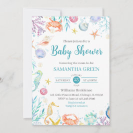 Unter der Sea Baby Dusche Einladung