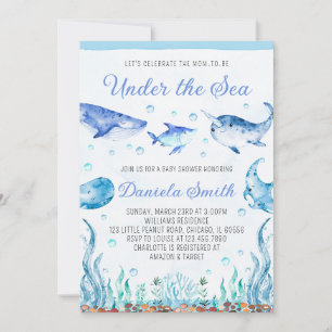 Unter der Sea Baby Dusche Einladung