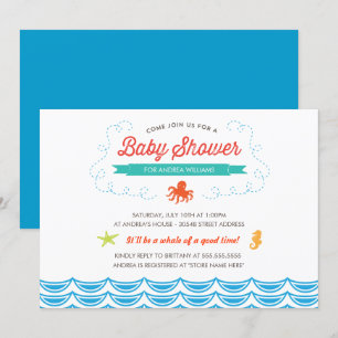 Unter der Sea Baby Dusche laden Einladung