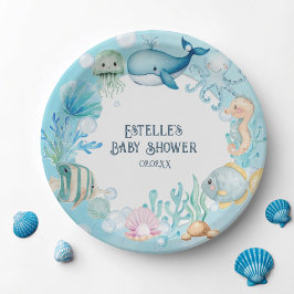 Unter der Sea Baby Dusche Pappteller