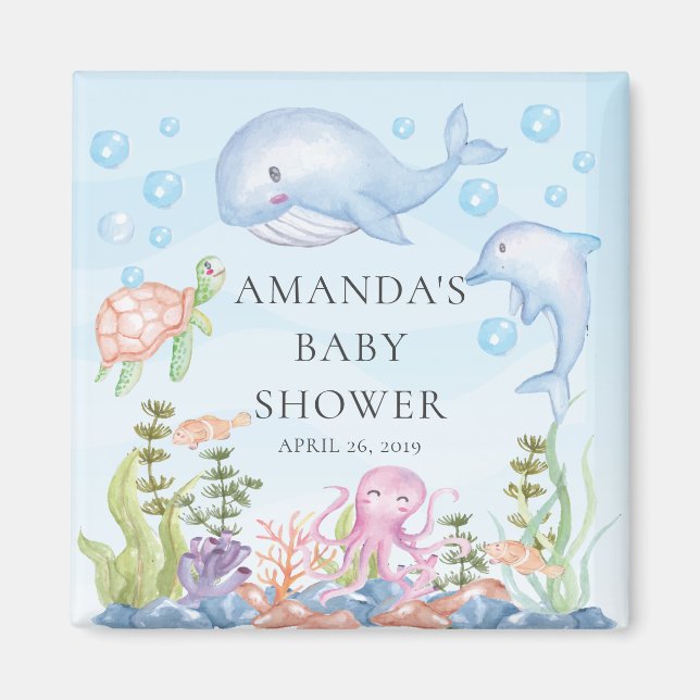 Unter der Sea Baby Shower Fevor Magnet (Vorne)