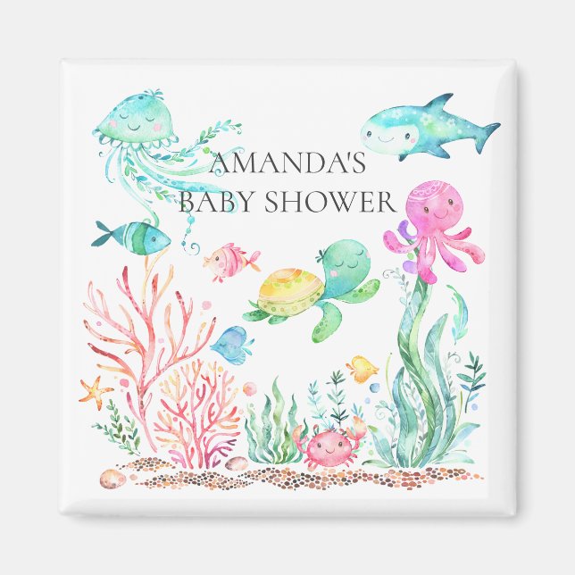 Unter der Sea Baby Shower Fevor Magnet (Vorne)