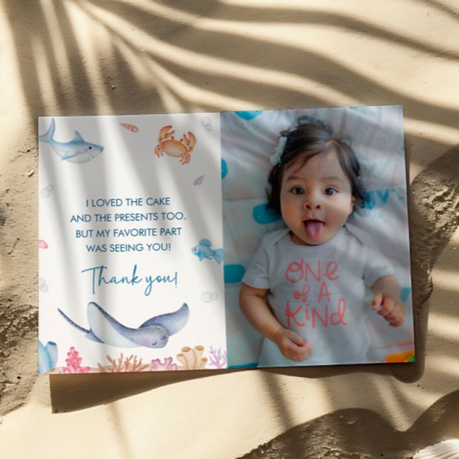 Unter der Sea Birthday Party Danke Karte (Von Creator hochgeladen)