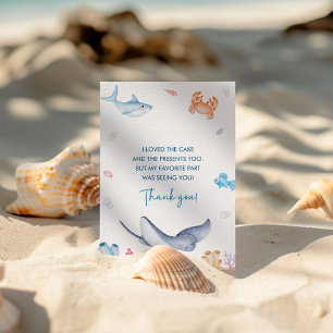 Unter der Sea Birthday Party Danke Karte