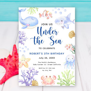 Unter der "Sea Birthday Party" Einladung