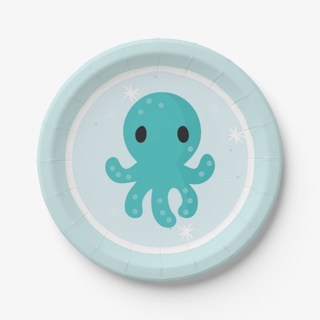 Unter der "Sea Birthday Party" Pappteller (Vorderseite)