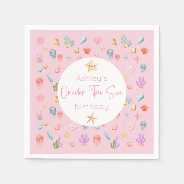 Unter der "Sea Birthday Party" Serviette (Vorderseite)