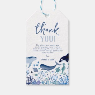 Unter der Sea Boy Baby Dusche Vielen Dank Geschenkanhänger
