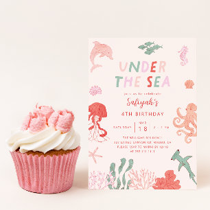 Unter der "Sea Girl Birthday Party" Einladung