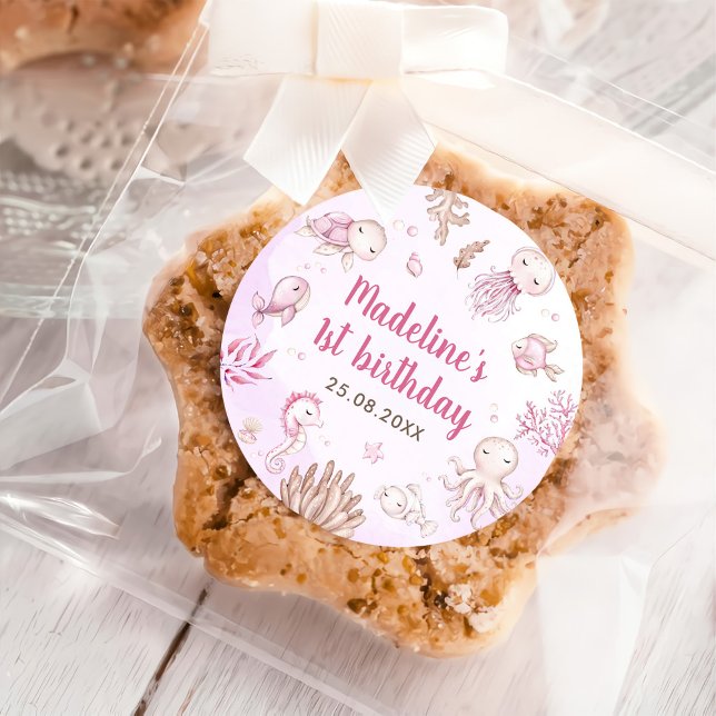 Unter der "Sea Girl Birthday Party" Runder Aufkleber (Von Creator hochgeladen)