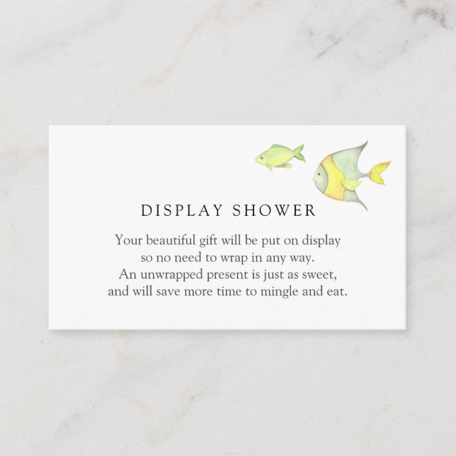 Unter der Sea Ocean Baby Shower Einlegekarte Begleitkarte (Vorderseite)