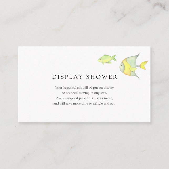 Unter der Sea Ocean Baby Shower Einlegekarte Begleitkarte (Vorderseite)