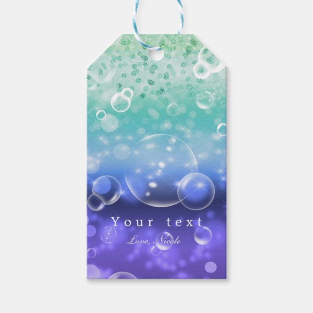 Unter der Sea Tropical Ocean Birthday Party Geschenkanhänger (Vorderseite)