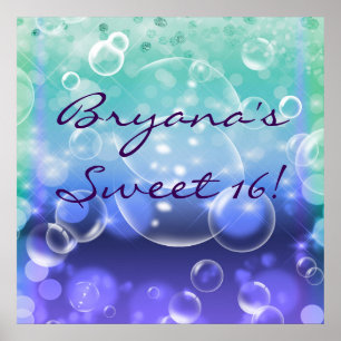 Unter der Sea Tropical Ocean Birthday Party Poster