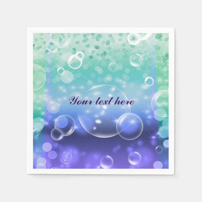 Unter der Sea Tropical Ocean Birthday Party Serviette (Vorderseite)