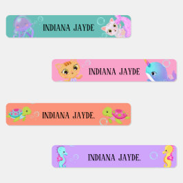 unter der See Wasserdichte Namensschilder. Etiketten