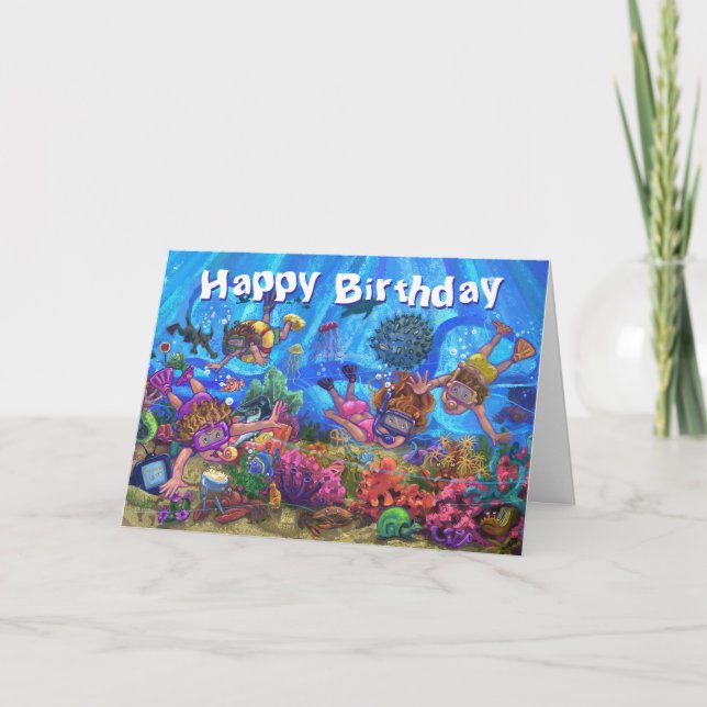 Unter der Seeviererkabel-alles- Gute zum Karte (Vorderseite)