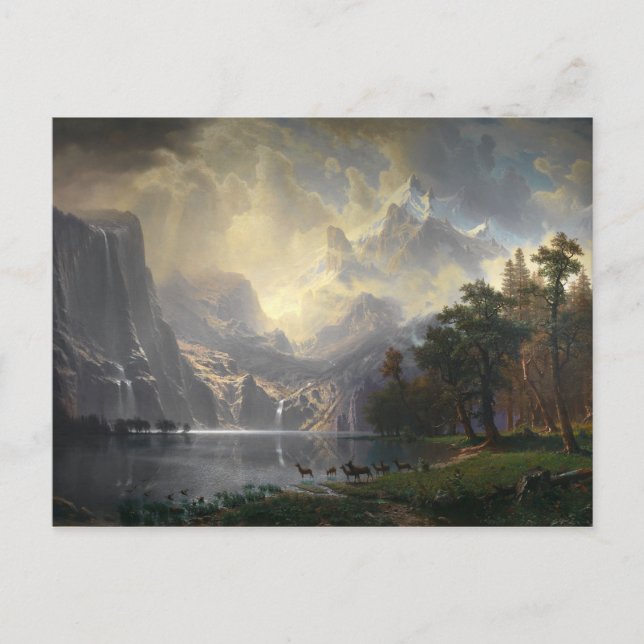 Unter der Sierra Nevada von Albert Bierstadt Postkarte (Vorderseite)