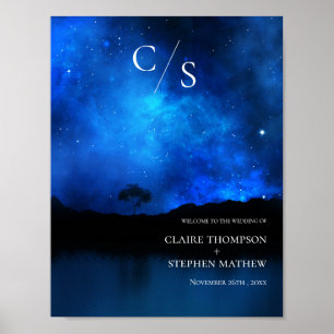 UNTER DER STARS Monogramm Willkommen bei unserer H Poster
