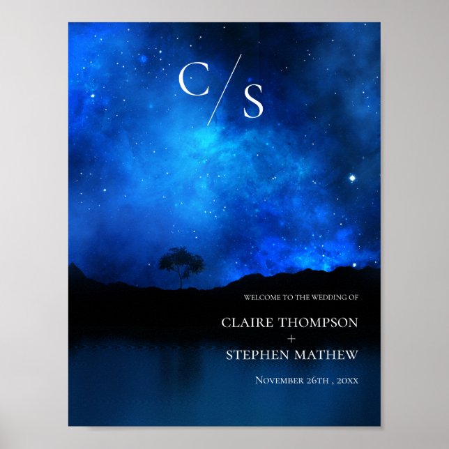 UNTER DER STARS Monogramm Willkommen bei unserer H Poster (Vorne)