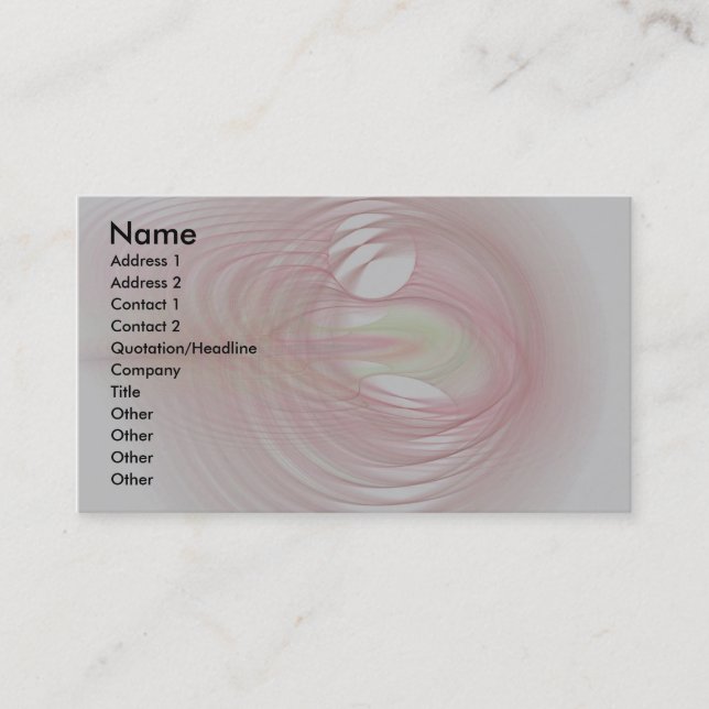 Unter der Vollmond-Visitenkarte Visitenkarte (Vorderseite)