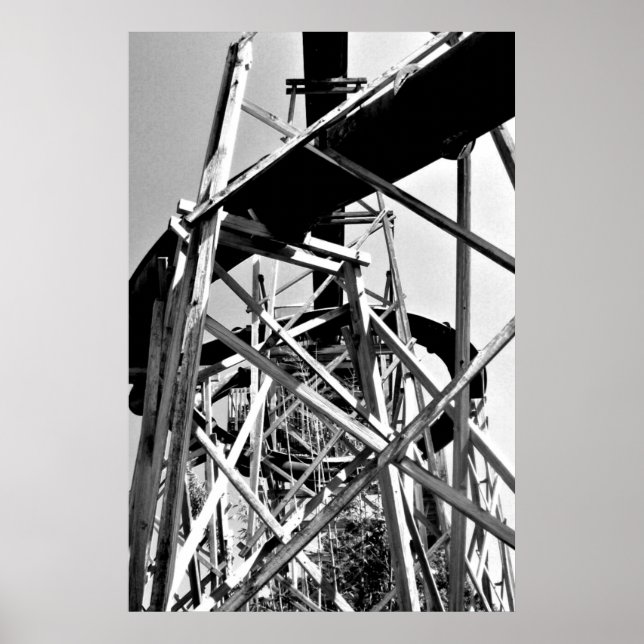 Unter der Wasserleitung // Schwarz und Weiß Poster (Vorne)