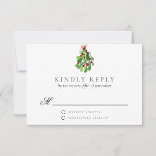 Unter der Weihnachtsfeier RSVP Karte