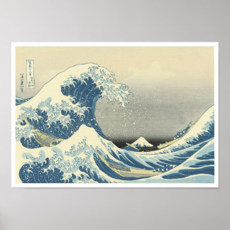 Unter der Welle von Kanagawa, Hokusai, 1830-32 Poster