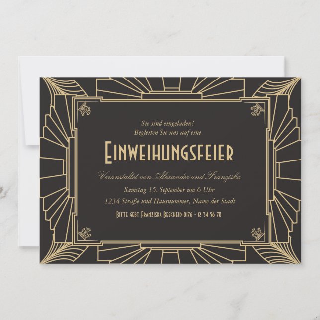 unter DM-Motto 1920 Einweihungsparty Einladung (Vorderseite)