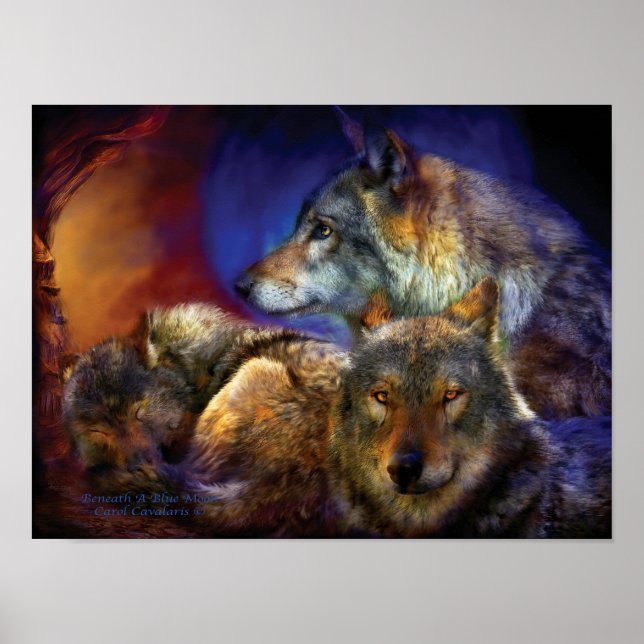 Unter einem Blue Moon Art Poster/Print Poster (Vorne)