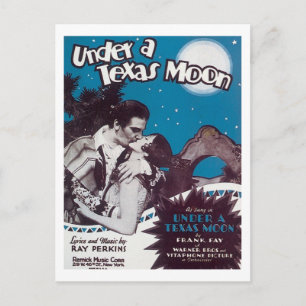 Unter einem Texas Moon Songbook Cover Postkarte