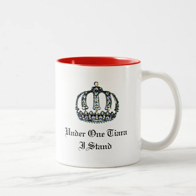 "UNTER EINER TIARA STAND" Zwei-Tonen-KAFFEE-TASSE Zweifarbige Tasse (Rechts)