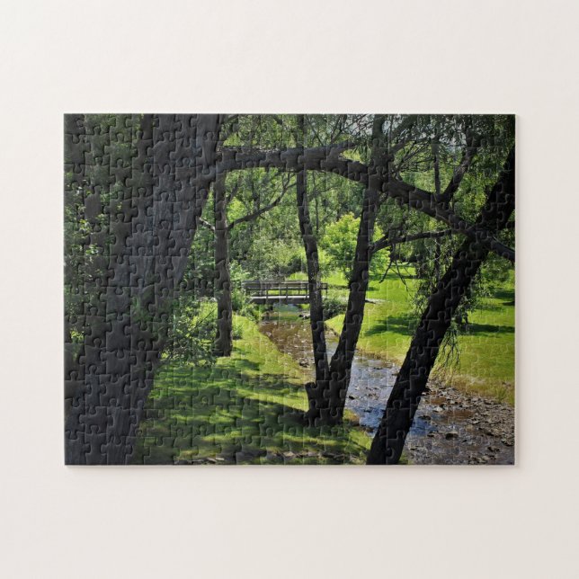 Unter einer Überdachung der Weiden Puzzle (Horizontal)