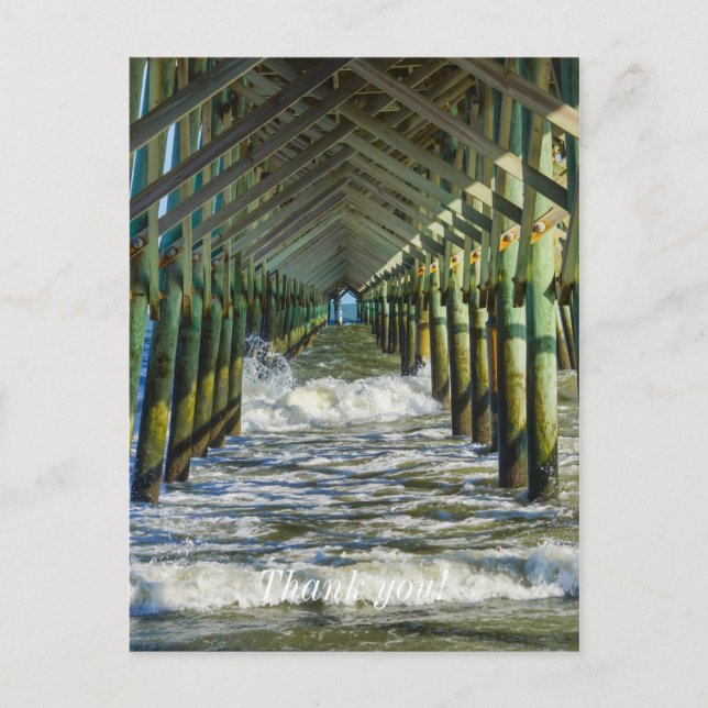 Unter Folly Beach Pier Postkarte (Vorderseite)