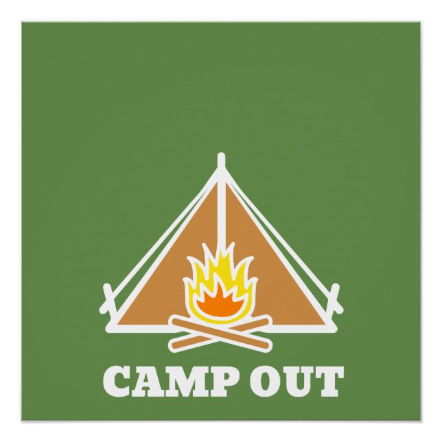 Unter freiem Himmel campen Poster (Vorderseite)