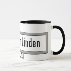 Unter Höhle Linden, Berlin-Straßenschild Tasse