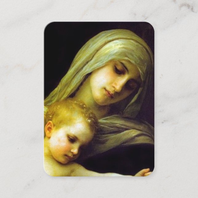 Unter Ihrer Schutz-Jungfrau Mary Prayer Card Visitenkarte (Vorderseite)