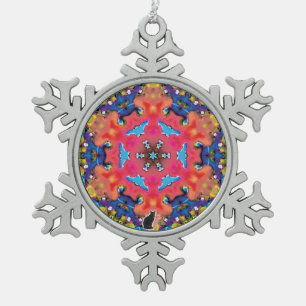 Unter Kaleidoskop Schneeflocken Schneeflocken Zinn-Ornament