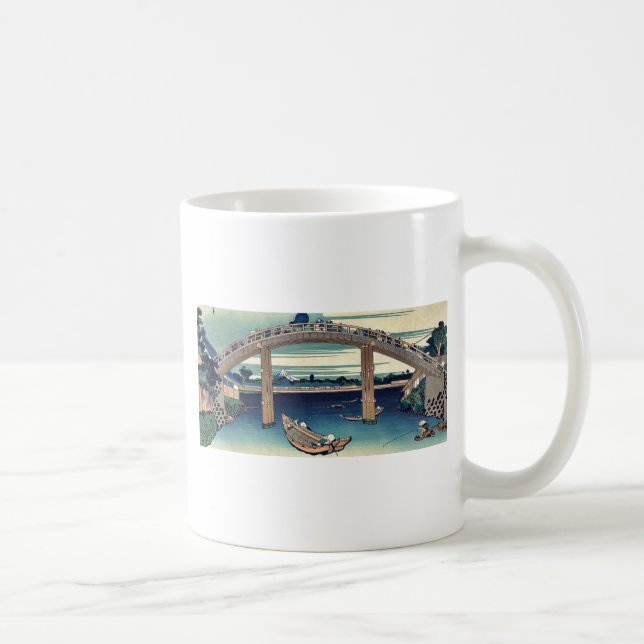 Unter Mannen Brücke durch Katsushika, Hokusai Kaffeetasse (Rechts)